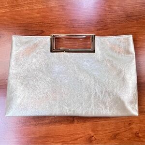 Brand New Charming Tailor Gold Clutch Convertible Shoulder Bag Vegan Leather